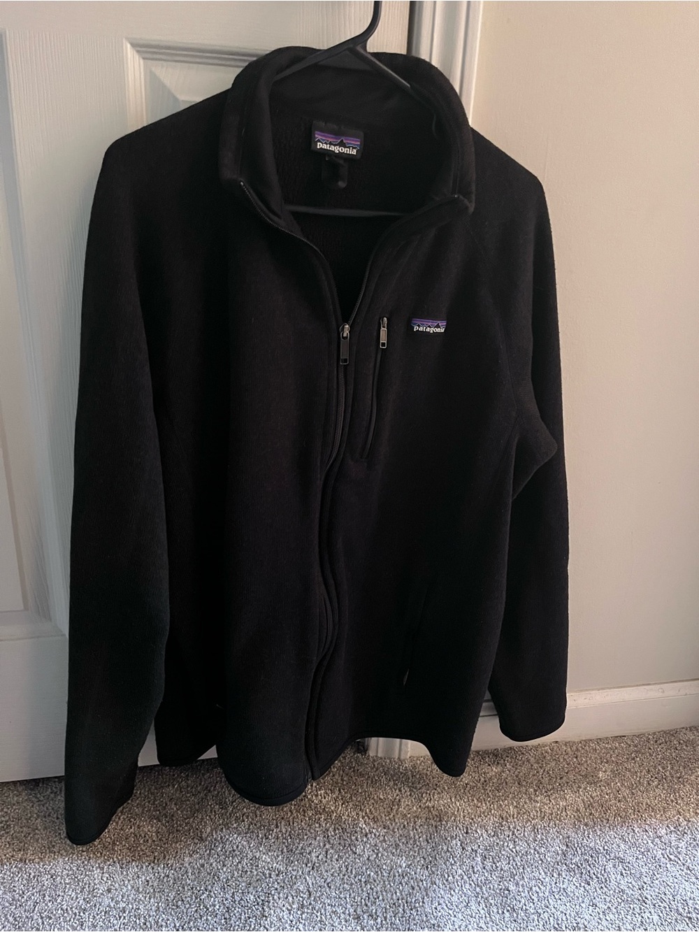 Patagonia Men’s Large Black Better Sweater Full Zip Fleece Jacket